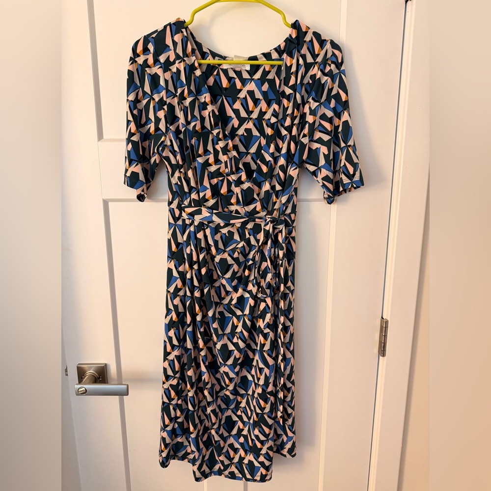 Women’s Party Geometric Patterned Wrap Dress • Maternity •Medium